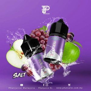hatjuice 酷斃系列葡萄與西瓜口味煙油瓶,黑蓋設計與亮彩標籤正面展示